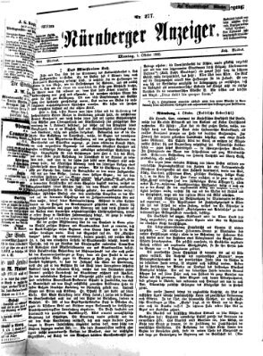 Nürnberger Anzeiger Montag 5. Oktober 1868