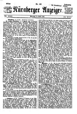 Nürnberger Anzeiger Montag 19. Oktober 1868