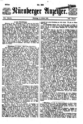 Nürnberger Anzeiger Dienstag 20. Oktober 1868