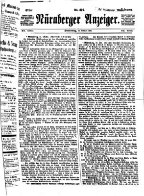 Nürnberger Anzeiger Donnerstag 22. Oktober 1868