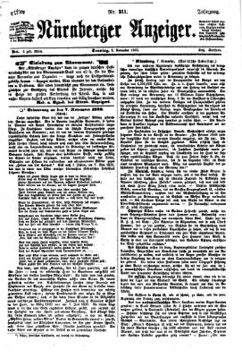 Nürnberger Anzeiger Sonntag 8. November 1868