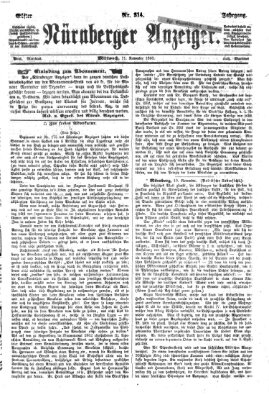 Nürnberger Anzeiger Mittwoch 11. November 1868