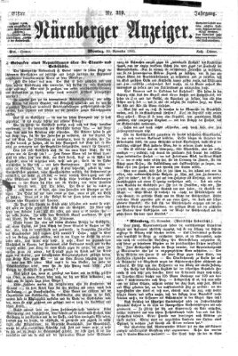 Nürnberger Anzeiger Montag 16. November 1868