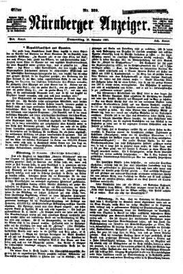 Nürnberger Anzeiger Donnerstag 26. November 1868