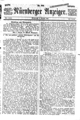 Nürnberger Anzeiger Mittwoch 9. Dezember 1868