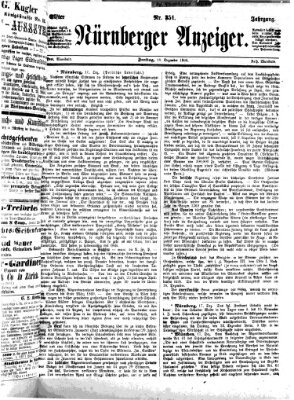 Nürnberger Anzeiger Freitag 18. Dezember 1868