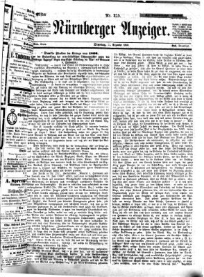 Nürnberger Anzeiger Dienstag 22. Dezember 1868