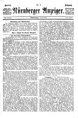 Nürnberger Anzeiger Donnerstag 7. Januar 1869