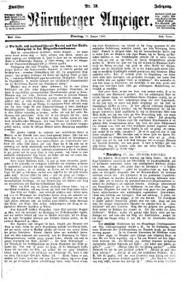 Nürnberger Anzeiger Dienstag 19. Januar 1869