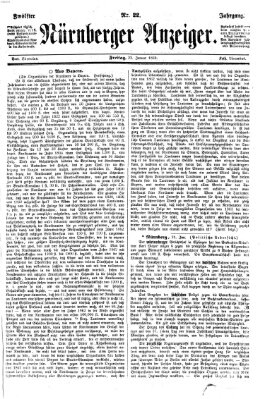 Nürnberger Anzeiger Freitag 22. Januar 1869