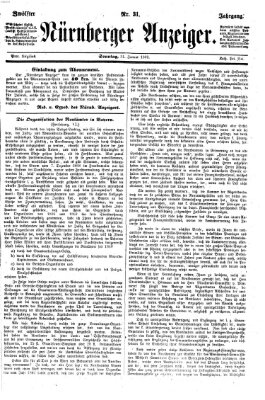 Nürnberger Anzeiger Sonntag 31. Januar 1869