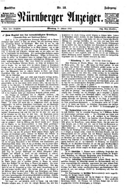 Nürnberger Anzeiger Montag 22. Februar 1869