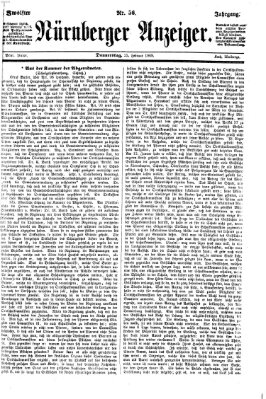 Nürnberger Anzeiger Donnerstag 25. Februar 1869