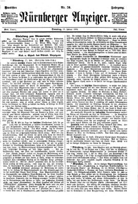 Nürnberger Anzeiger Sonntag 28. Februar 1869