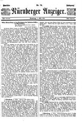 Nürnberger Anzeiger Samstag 13. März 1869