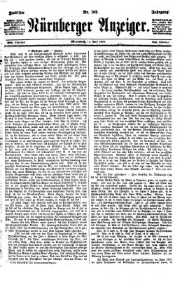 Nürnberger Anzeiger Mittwoch 14. April 1869