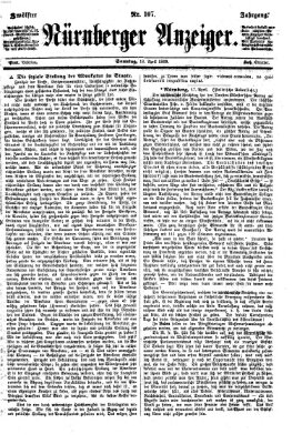 Nürnberger Anzeiger Sonntag 18. April 1869