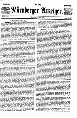 Nürnberger Anzeiger Sonntag 25. April 1869