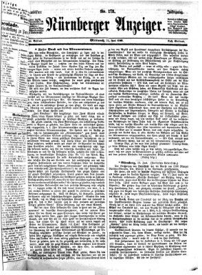 Nürnberger Anzeiger Mittwoch 23. Juni 1869