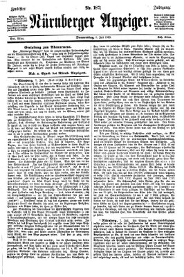 Nürnberger Anzeiger Donnerstag 8. Juli 1869