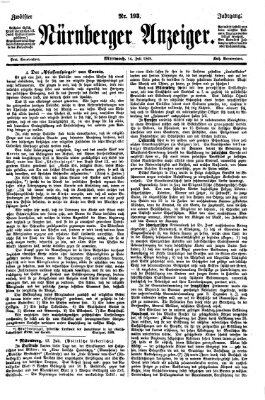 Nürnberger Anzeiger Mittwoch 14. Juli 1869