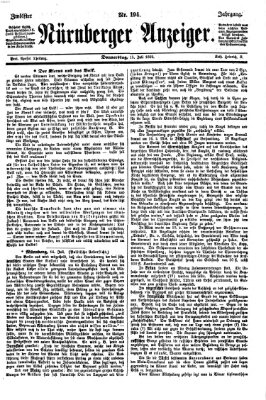 Nürnberger Anzeiger Donnerstag 15. Juli 1869