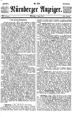 Nürnberger Anzeiger Montag 9. August 1869