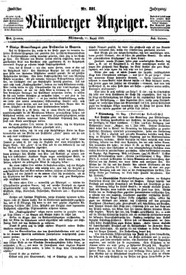 Nürnberger Anzeiger Mittwoch 11. August 1869