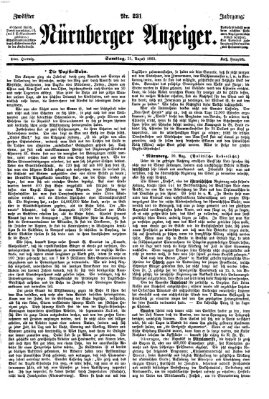 Nürnberger Anzeiger Samstag 21. August 1869