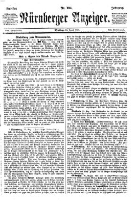 Nürnberger Anzeiger Dienstag 24. August 1869