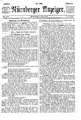 Nürnberger Anzeiger Donnerstag 26. August 1869