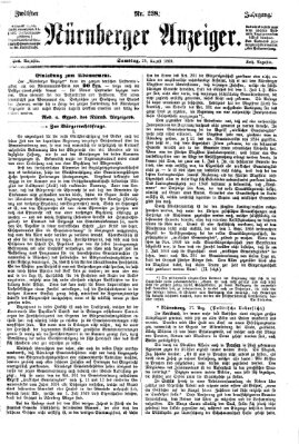 Nürnberger Anzeiger Samstag 28. August 1869