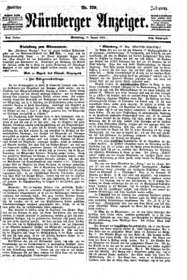 Nürnberger Anzeiger Sonntag 29. August 1869