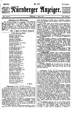 Nürnberger Anzeiger Dienstag 31. August 1869