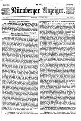 Nürnberger Anzeiger Samstag 4. September 1869