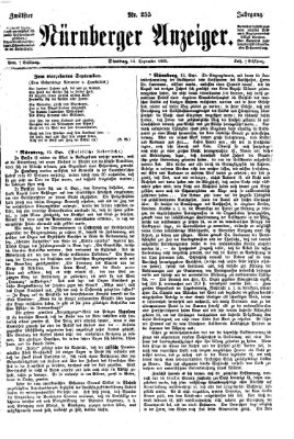 Nürnberger Anzeiger Dienstag 14. September 1869