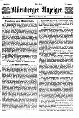 Nürnberger Anzeiger Mittwoch 15. September 1869