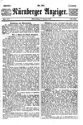 Nürnberger Anzeiger Donnerstag 23. September 1869