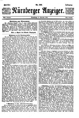 Nürnberger Anzeiger Samstag 25. September 1869