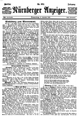 Nürnberger Anzeiger Donnerstag 30. September 1869