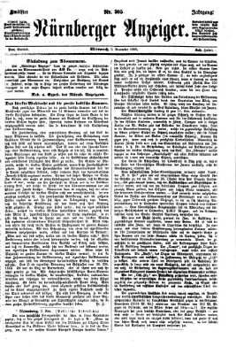 Nürnberger Anzeiger Mittwoch 3. November 1869