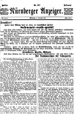 Nürnberger Anzeiger Montag 15. November 1869