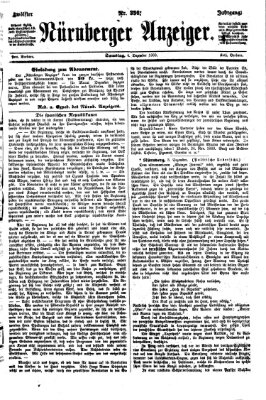 Nürnberger Anzeiger Samstag 4. Dezember 1869