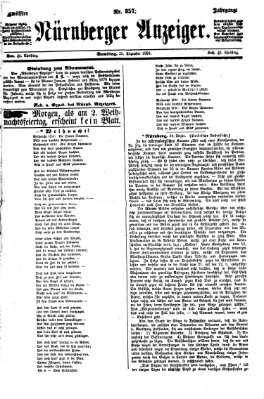 Nürnberger Anzeiger Samstag 25. Dezember 1869