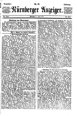 Nürnberger Anzeiger Freitag 21. Januar 1870