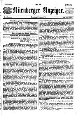 Nürnberger Anzeiger Sonntag 23. Januar 1870