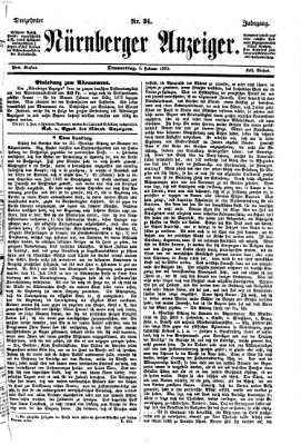 Nürnberger Anzeiger Donnerstag 3. Februar 1870