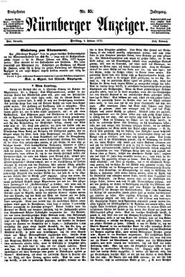 Nürnberger Anzeiger Freitag 4. Februar 1870