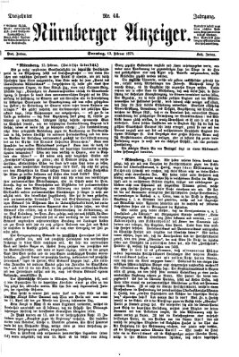 Nürnberger Anzeiger Sonntag 13. Februar 1870