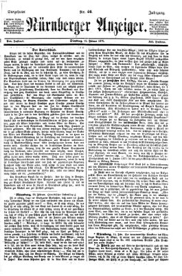 Nürnberger Anzeiger Dienstag 15. Februar 1870